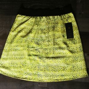 NWT Cory Mini Skirt Yellow Black Pattern